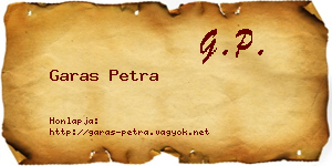 Garas Petra névjegykártya