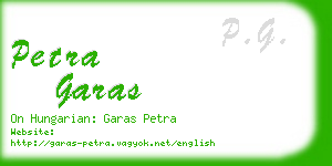 petra garas business card